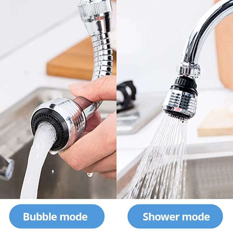 1Pc Kitchen Faucet Stainless Steel Adapter Bathroom Sink High-Pressure Water-Saving Power Saving 360 Degree Rotation, Spray