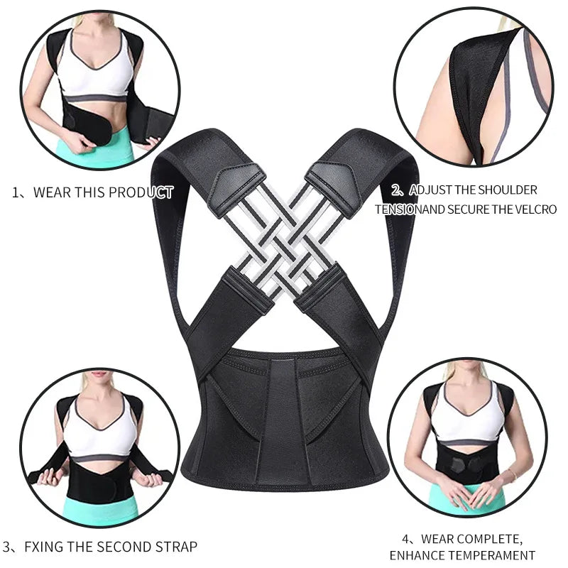 Anti-Hunchback Posture Corrector Adult Form Back Corrector with Spine Sitting Posture Corrector Back Posture