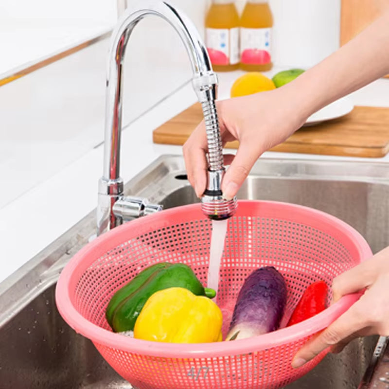 1Pc Kitchen Faucet Stainless Steel Adapter Bathroom Sink High-Pressure Water-Saving Power Saving 360 Degree Rotation, Spray