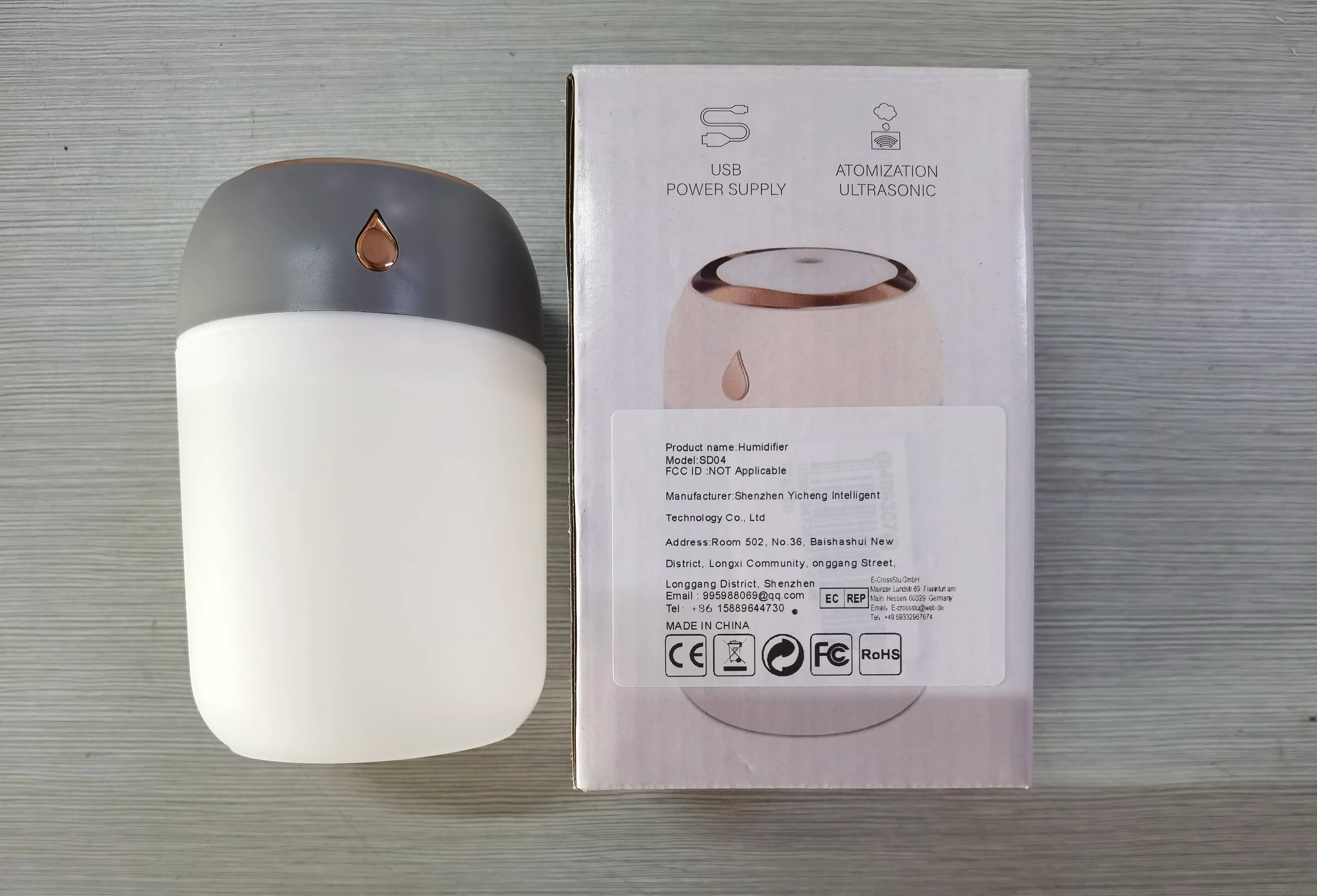 Portable Air Humidifier 7 Night Lights Mini Air Atomizer USB Personal Desktop Humidifier for Car Office Mute Mist Maker Diffuser