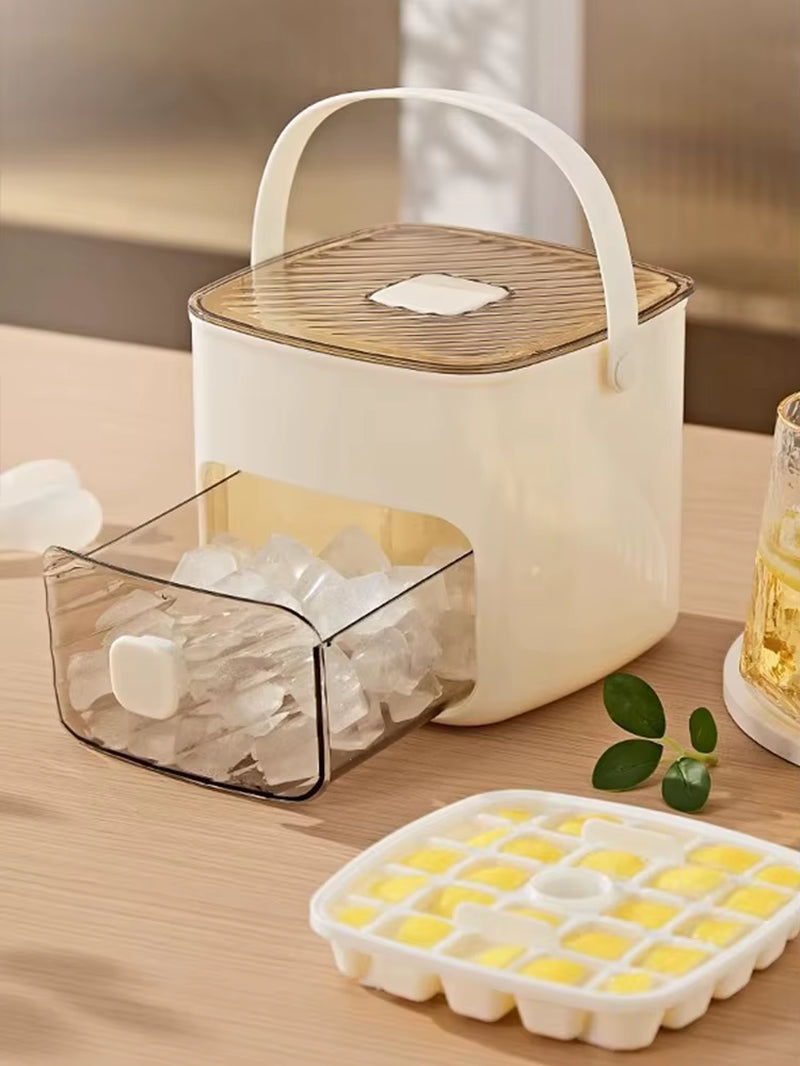 Portable Ice Maker Machine with Storage Drawer Countertop Ice Cube Maker Compact Ice Maker Machine for Household & Outdoor Use